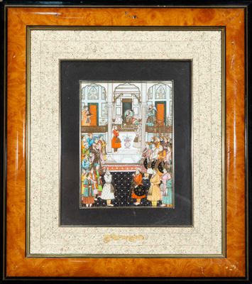 an image of a painting of a group of people in a room