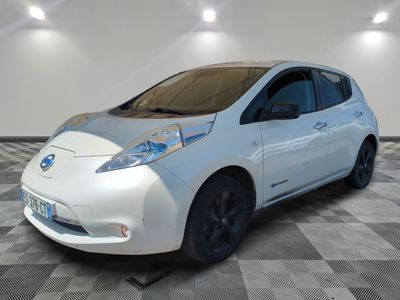 an image of a white nissan leaf electric car