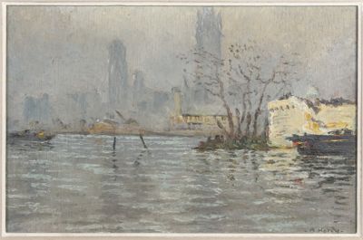 André HARDY (1887-1986) Vue de Rouen (?) - Photo 1