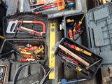 a lot of tools that are sitting on a pallet