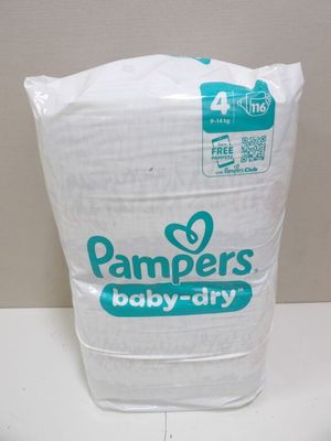 a bag of diapers sitting on top of a table
