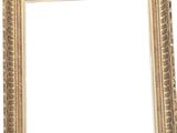 an old gold picture frame with a white background