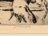 a drawing of a man and a woman sitting on a bench