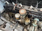 a close up view of an old engine in a car