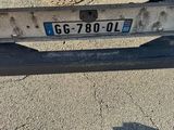 a close up of a license plate on a car