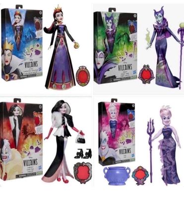 Lot de 4 poupées Disney Les Villains à collectionner avec to…
