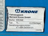 a close up of a label on a blue machine