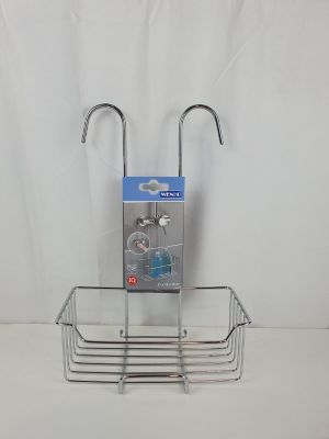 a picture of a wire basket with two hooks