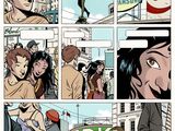 a comic strip with a picture of a man and a woman