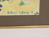 a picture of a picture of a black cat in a picture frame