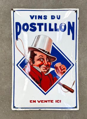 enseigne française en tôle représentant un homme en haut-de-forme fumant un cigare