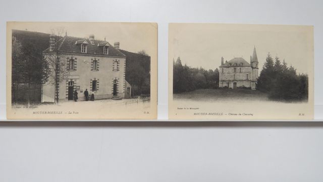 Moutier-Rozeille : Lot de 2cpa : Château de Chassaing (HM 1), TBE...