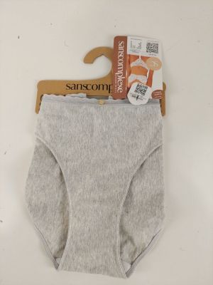 the underwear is in the pocket of a hanger on the wall