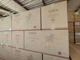 several boxes stacked on top of each other in a warehouse