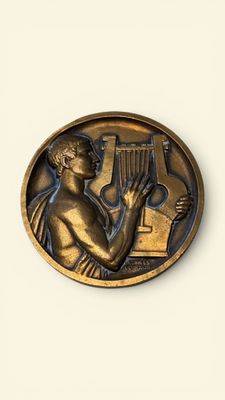 Georges GUIRAUD Médaille commémorative en bronze présentant …