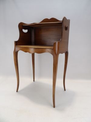 Petit chevet vintage en hêtre teinté