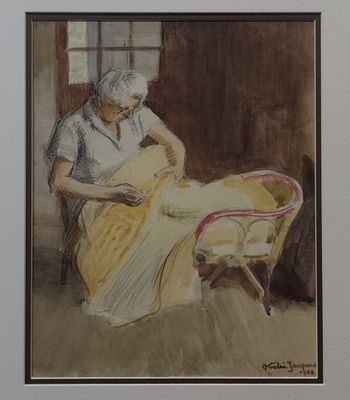 André JACQUES (1880-1960). La femme de l'artiste 1958
