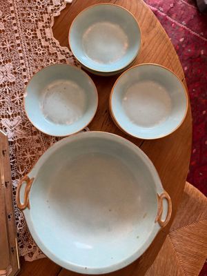 Porcelaine de Paris - Service à dessert en porcelaine à fond…