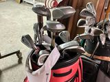 a picture of a bunch of golf clubs in a bag