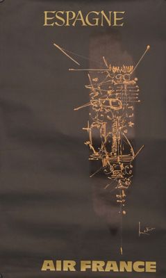 Air France Espagne par Georges Mathieu (1921-2012) Affiche, …