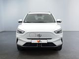 the front view of a white suv parked in a white room