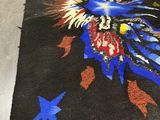a rug with a design on it on the floor