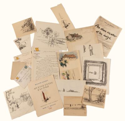 une pile de vieilles cartes postales illustrées