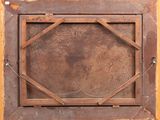 a picture of an old wooden frame with a picture on it
