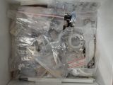 a white box with a bunch of items inside of it