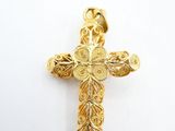 an image of a gold cross on a white background