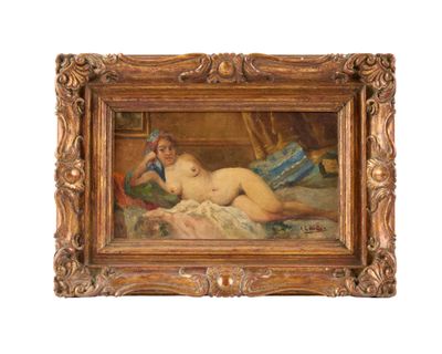 an image of a painting of a naked woman laying on a bed