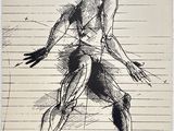 an image of a drawing of a man on a surfboard