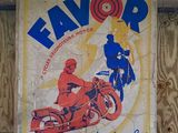 une affiche sur le mur d'un immeuble sur laquelle on peut lire « favor »