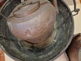 pots and pans are sitting on a stove top in a kitchen