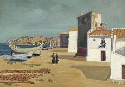 BRAYER Yves, 1907-1990 Le port de Denia, Espagne, 1955