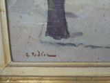 a picture of a painting of a woman holding a umbrella