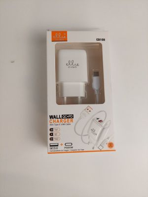 an image of a box with a charger inside of it on a white surface