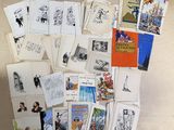 a lot of old comic books on the table