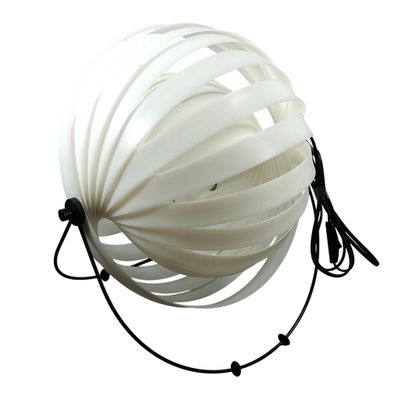 an image of a white lamp that is on a table