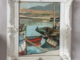 a picture of a painting on the wall of a room