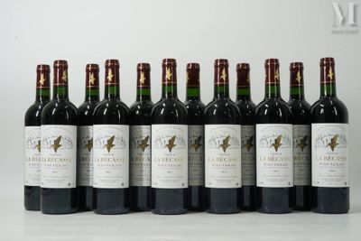 six bouteilles de vin sont alignées sur une table