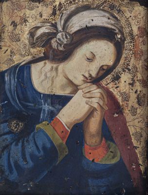 une image représentant un tableau où l'on voit une femme portant ses mains à son visage