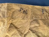 a close up of a bag with a label on it