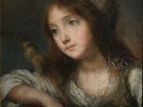 portrait of a young girl with a baseball bat by person