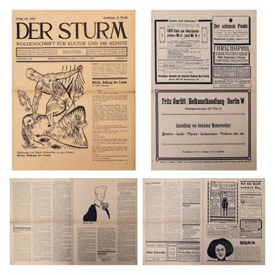 plusieurs pages de journaux allemands sur lesquelles figurent des photos de personnes