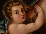 an image of a painting of a woman holding a child