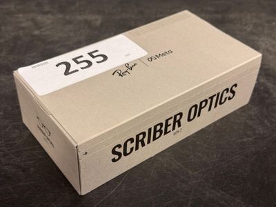 a box with a label on it sitting on a table