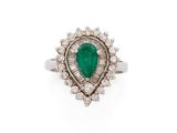 an emerald and diamond ring