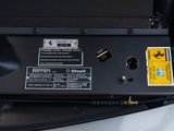 a close up view of a car ' s battery compartment