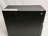 a close up of a black computer case on a white background